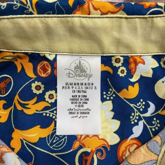 Disney Marvel Avengers Hawaiian Blue Button Front Shirt Cotton Mens Size Medium - Picture 6 of 8